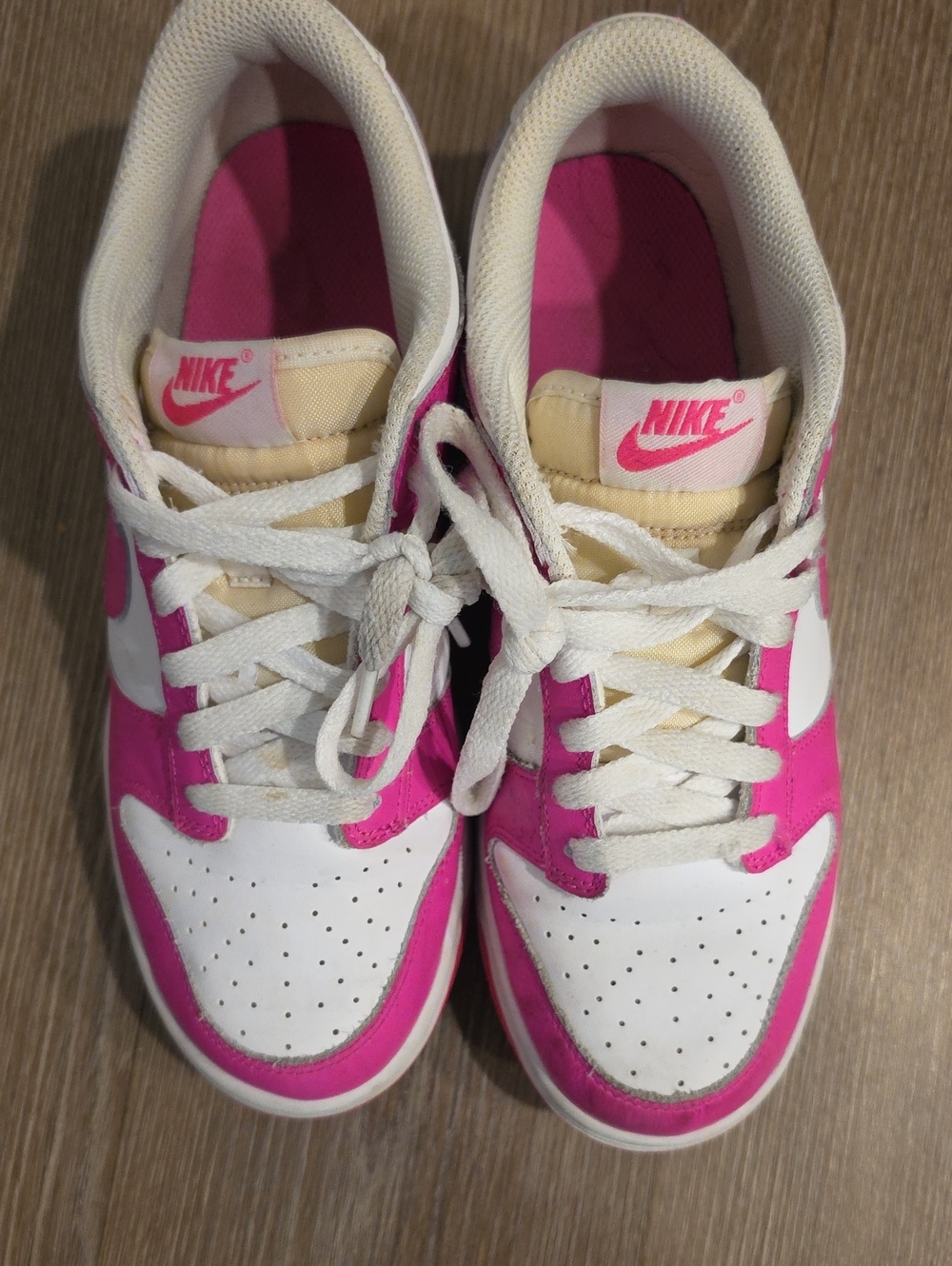Nike Women's Low-Top Sneakers in Hot Pink and White